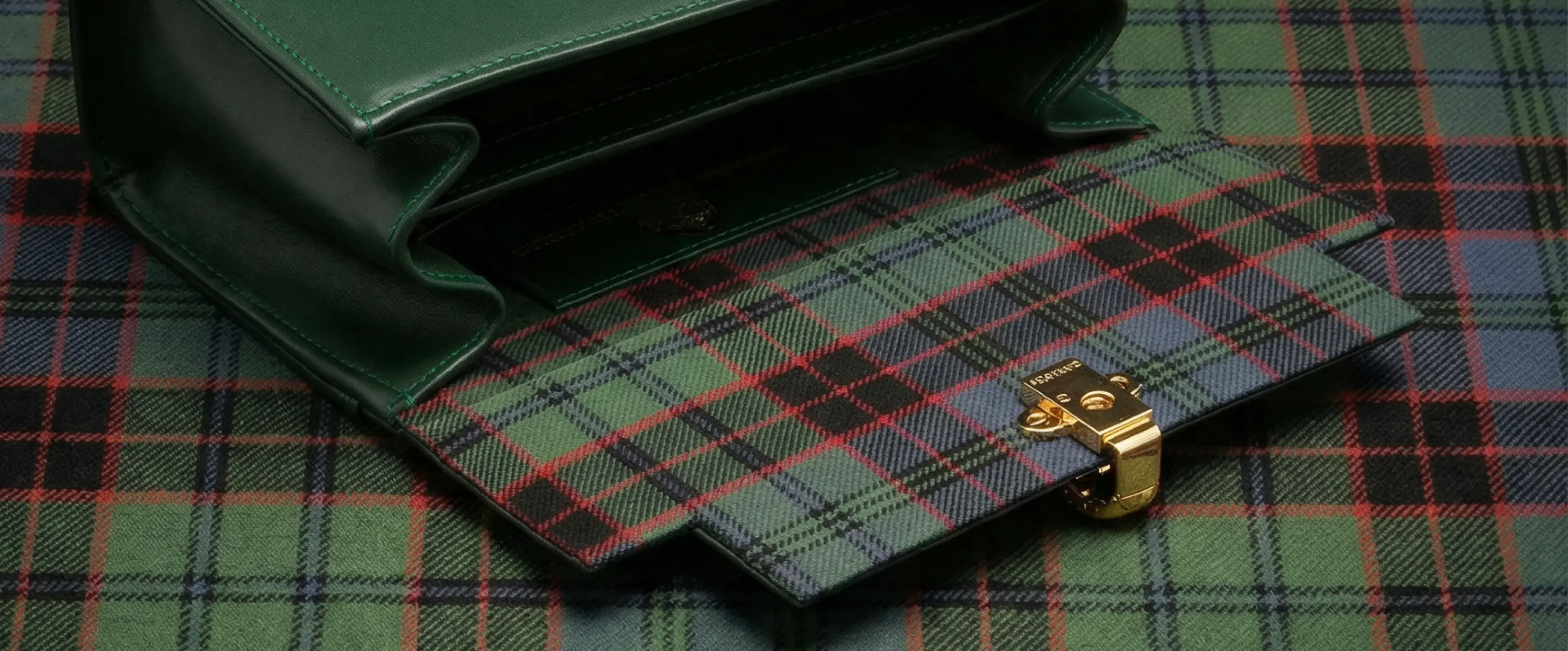 Old Ancient Stewart tartan detail